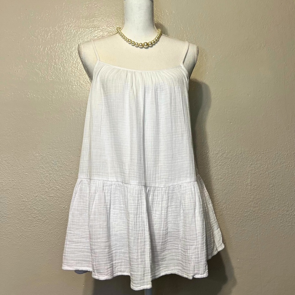 CASLON Women’s Cotton Gauze Tank in White Sz Medium NWT